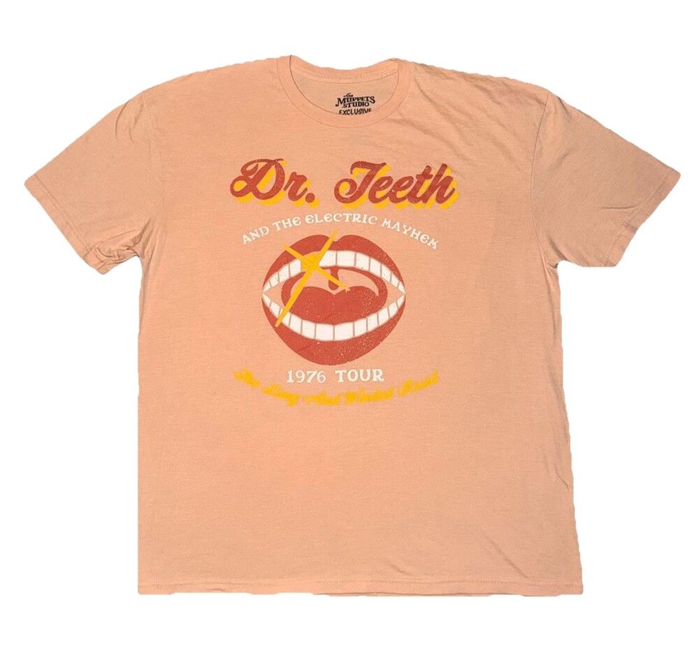 Disney D23 MOG Exclusive Muppets Studio Dr. Teeth 1976 Tour Shirt NWT Size 2XL!